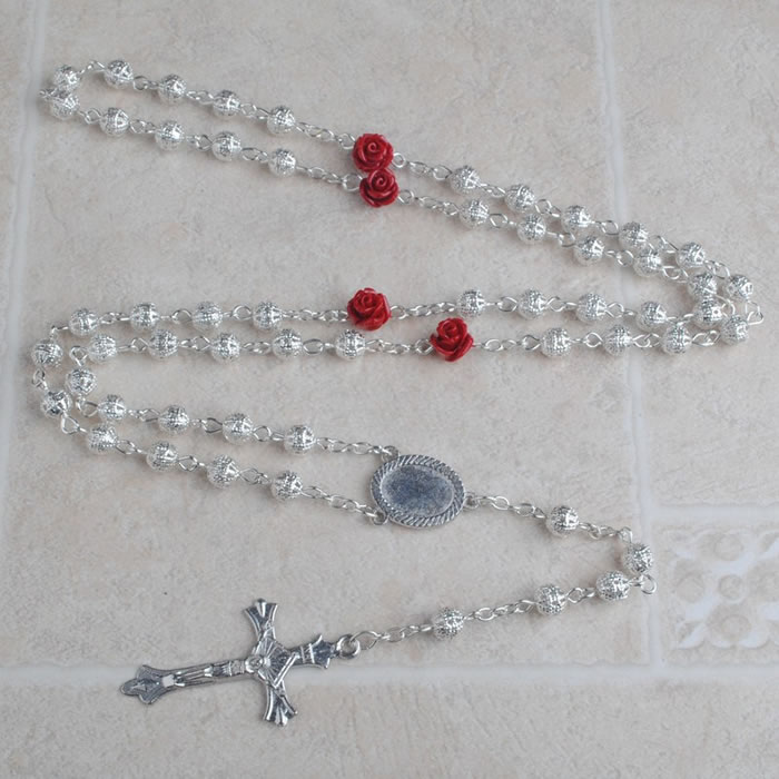 ,metal beads rosary